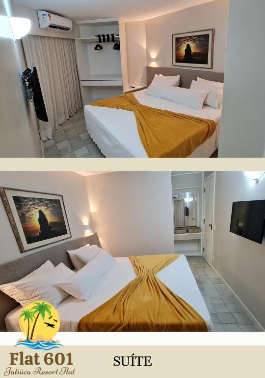 Postel nebo postele na pokoji v ubytování JATIÚCA SUITES RESORT - Flat FRENTE MAR
