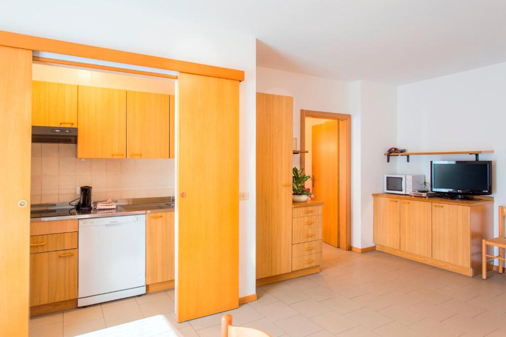 Kuchyň nebo kuchyňský kout v ubytování Residence Diamant
