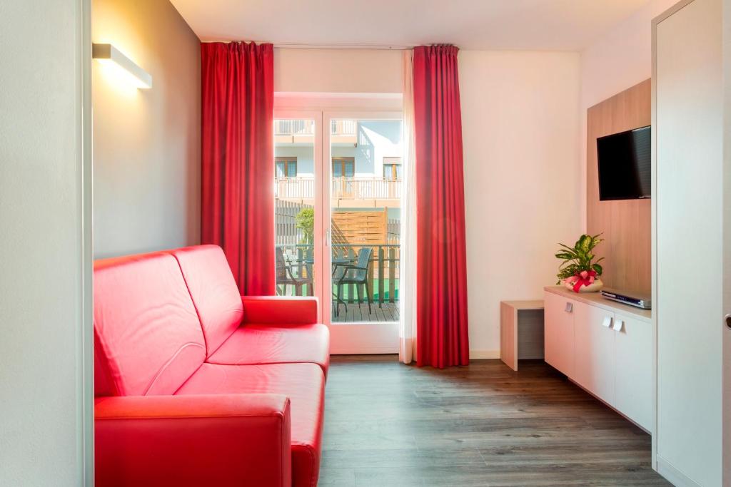 TV a/nebo společenská místnost v ubytování Residence Diamant