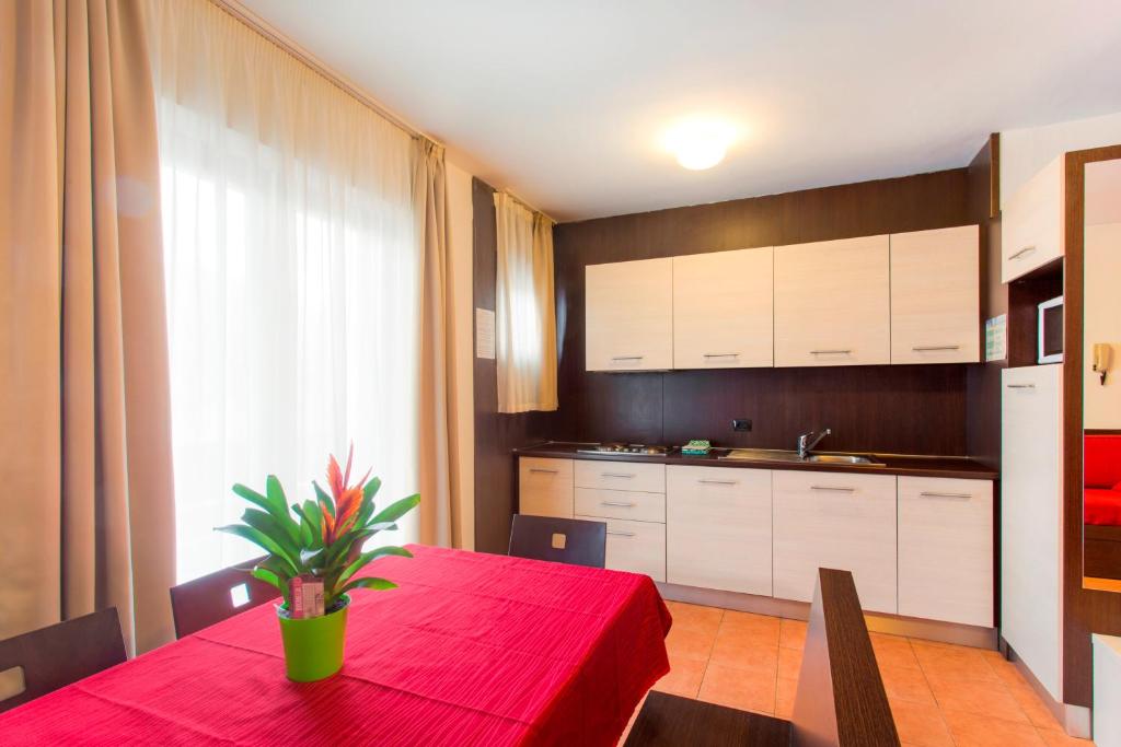 Kuchyň nebo kuchyňský kout v ubytování Residence Diamant