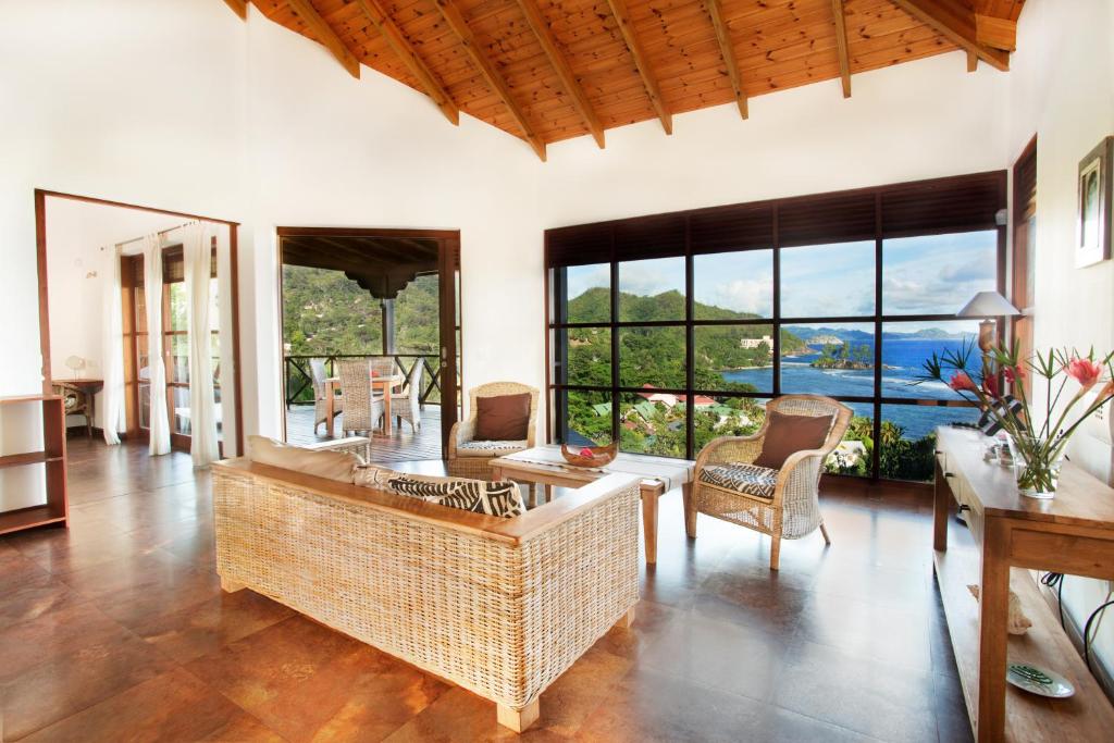 Posezení v ubytování Villas de Jardin self-catering