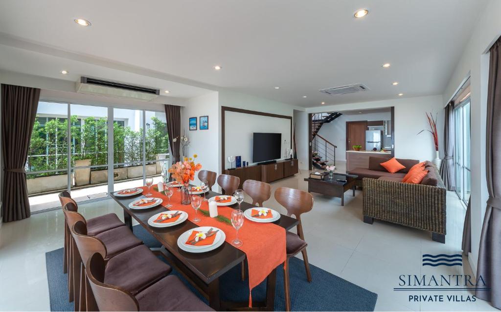 Χώρος καθιστικού στο Simantra Private Villas