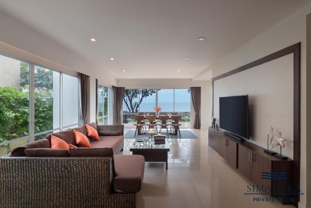 Μια τηλεόραση ή/και κέντρο ψυχαγωγίας στο Simantra Private Villas