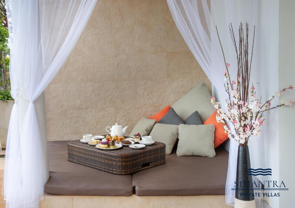 Χώρος καθιστικού στο Simantra Private Villas