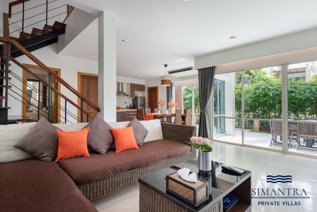 Χώρος καθιστικού στο Simantra Private Villas