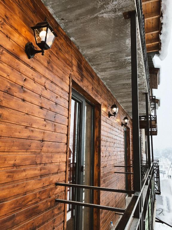 Balkón nebo terasa v ubytování Hotel Ailama Mestia