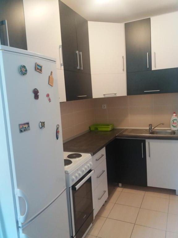 Kuchyň nebo kuchyňský kout v ubytování Daniris apartman