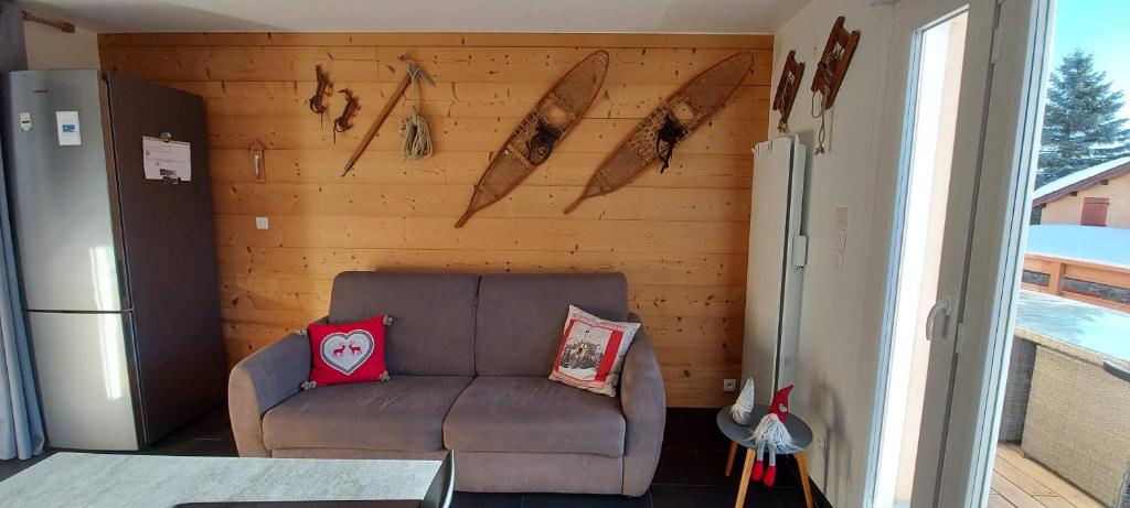 Posezení v ubytování Résidence Campredon - Décoration typique - 25m2 de Terrasse aménagée plein sud avec vue panoramique - Internet - Jardin - Parking - Navette - Linge et Ménage en options payantes