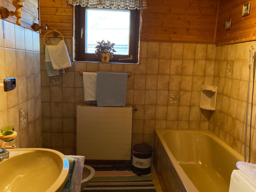 Koupelna v ubytování Haus Brugger