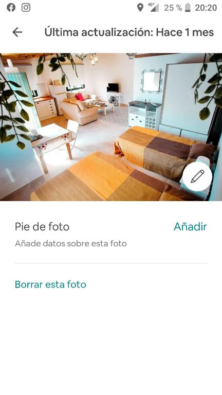 een kamer met een slaapkamer met een bed en een bureau bij Apartamento los limoneros in Estepona