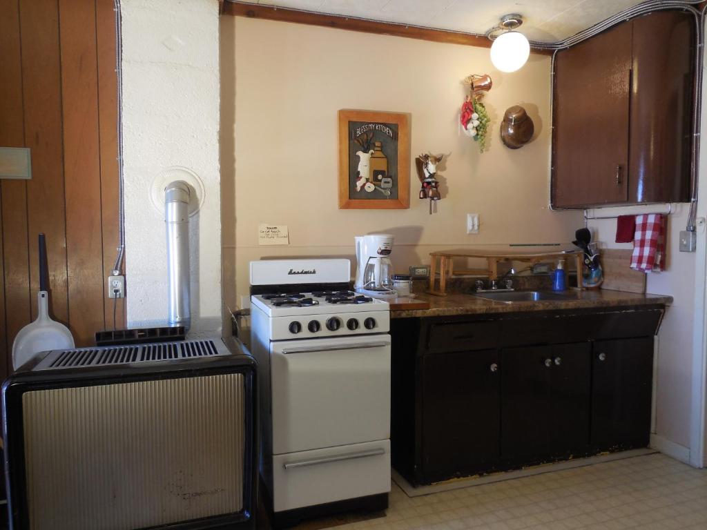 Kuchyň nebo kuchyňský kout v ubytování Tel-A-Friend Motel