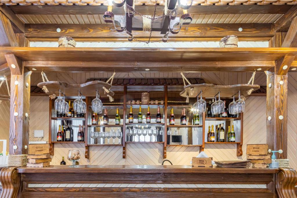 Lounge nebo bar v ubytování У Румуна