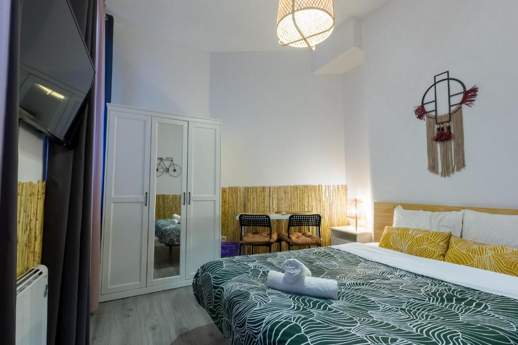 Postel nebo postele na pokoji v ubytování Social - Coliving & Coworking - Madrid