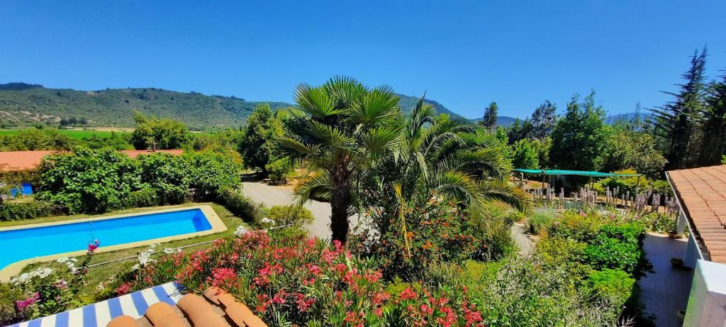 an aerial view of a resort with a swimming pool at La Maravilla Lodge in Vilches