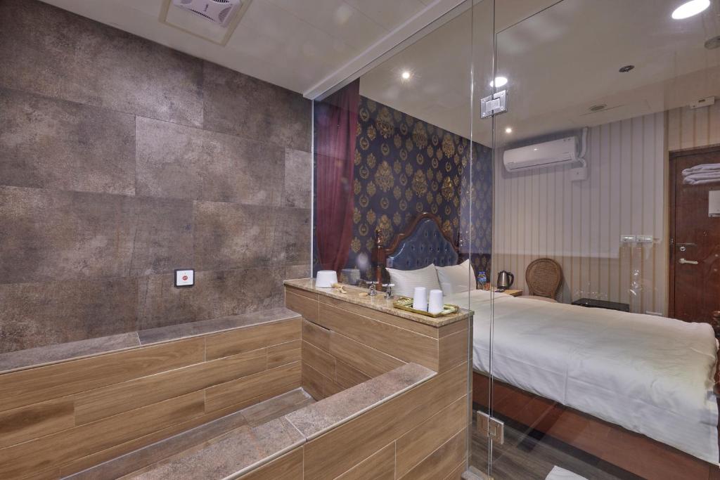 Koupelna v ubytování Kyokusui Hotspring Hotel