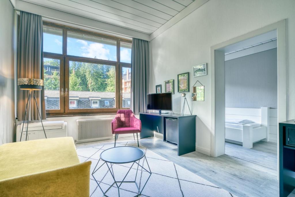 TV a/nebo společenská místnost v ubytování Hotel Parks