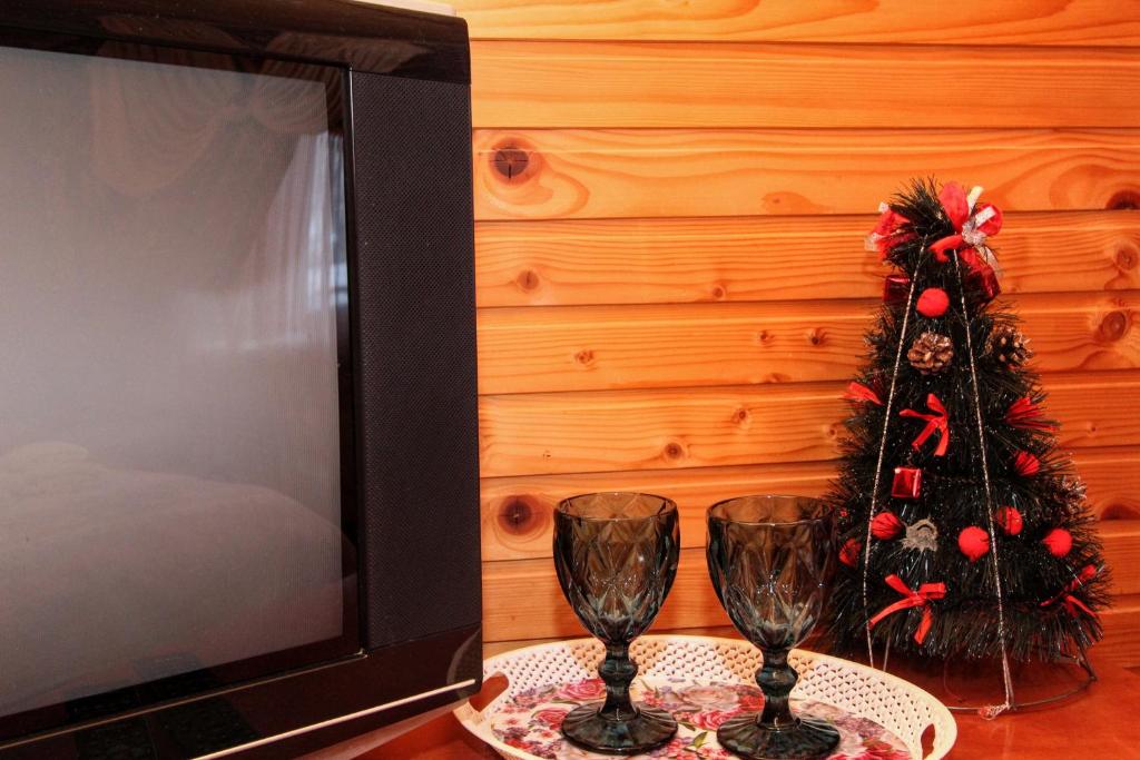 TV a/nebo společenská místnost v ubytování Затишний готель "Едем"