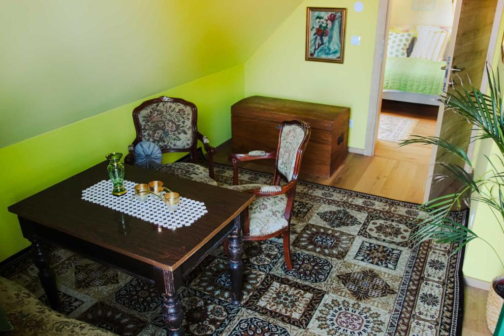 Posezení v ubytování AMD Chalet