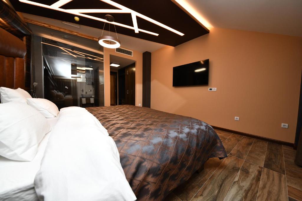 TV a/nebo společenská místnost v ubytování Hotel Havana Loznica