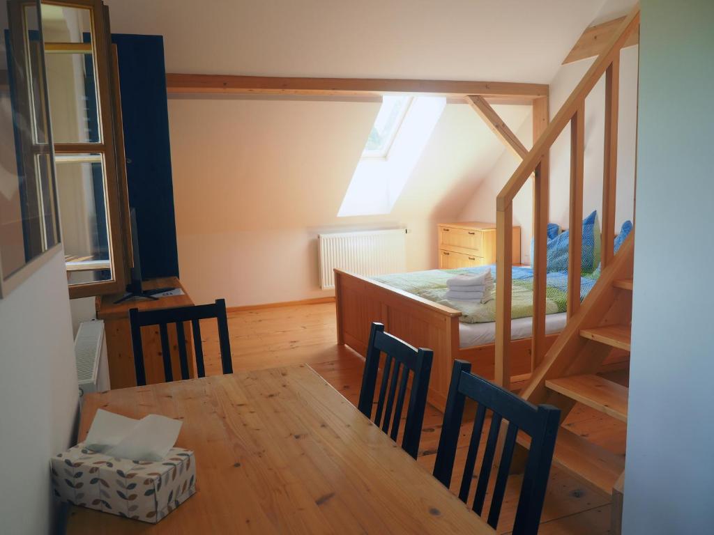Postel nebo postele na pokoji v ubytování Penzion Čáslava