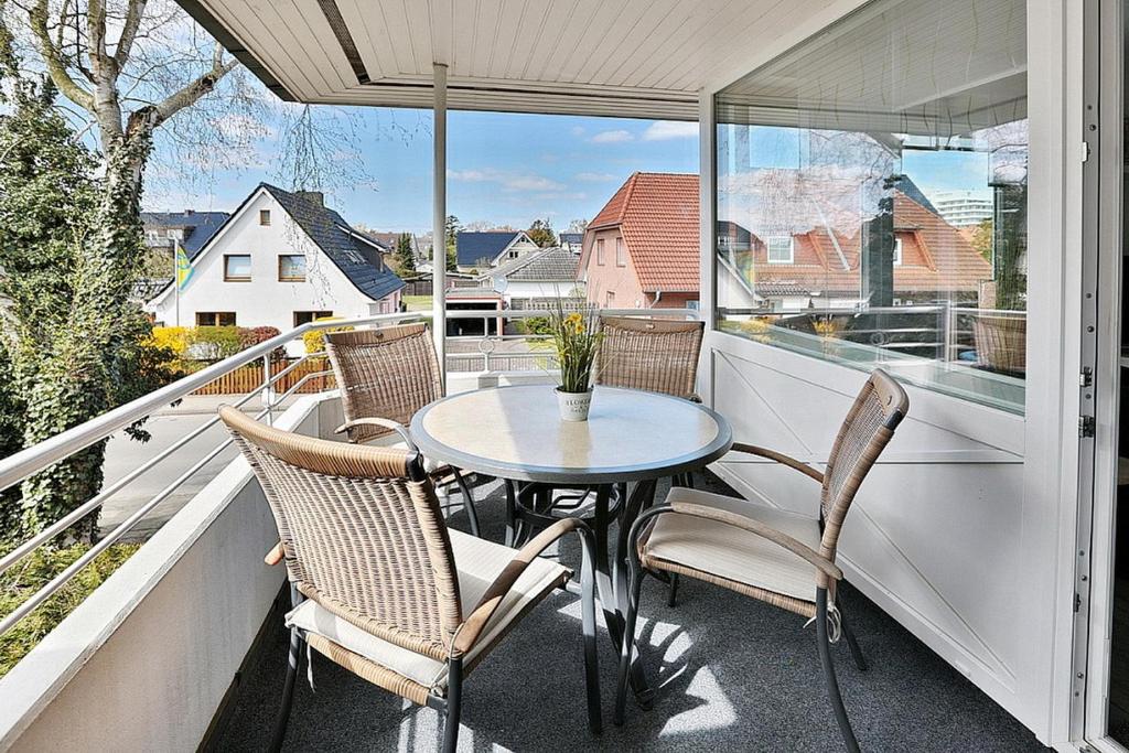 Balkón nebo terasa v ubytování Haus am Wiesenweg Haus am Wiesenweg 3 Appartement 04