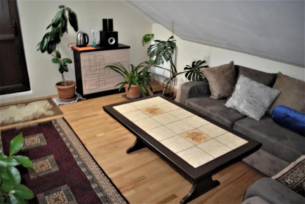 Posezení v ubytování Family Guesthouse - MACHARASHVILI