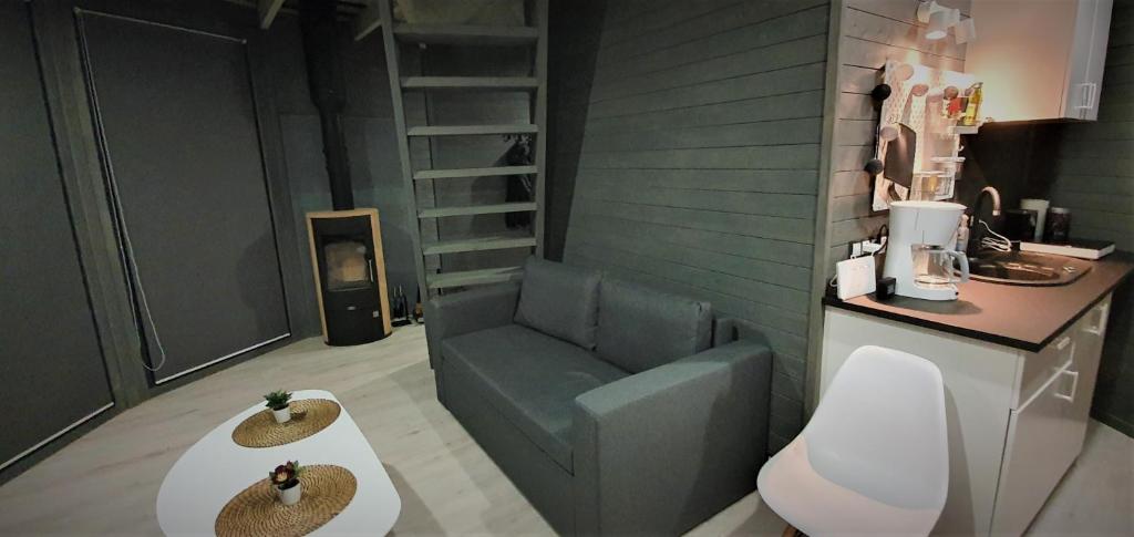 Kuchyň nebo kuchyňský kout v ubytování Glamping DiDille