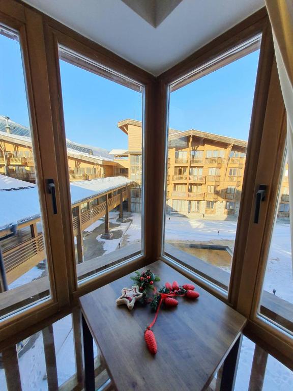 Balkón nebo terasa v ubytování Rustic Spa at Pirin Golf