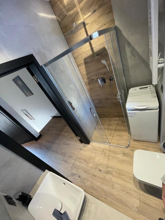 Kúpeľňa v ubytovaní Apartamenty Zielona 9