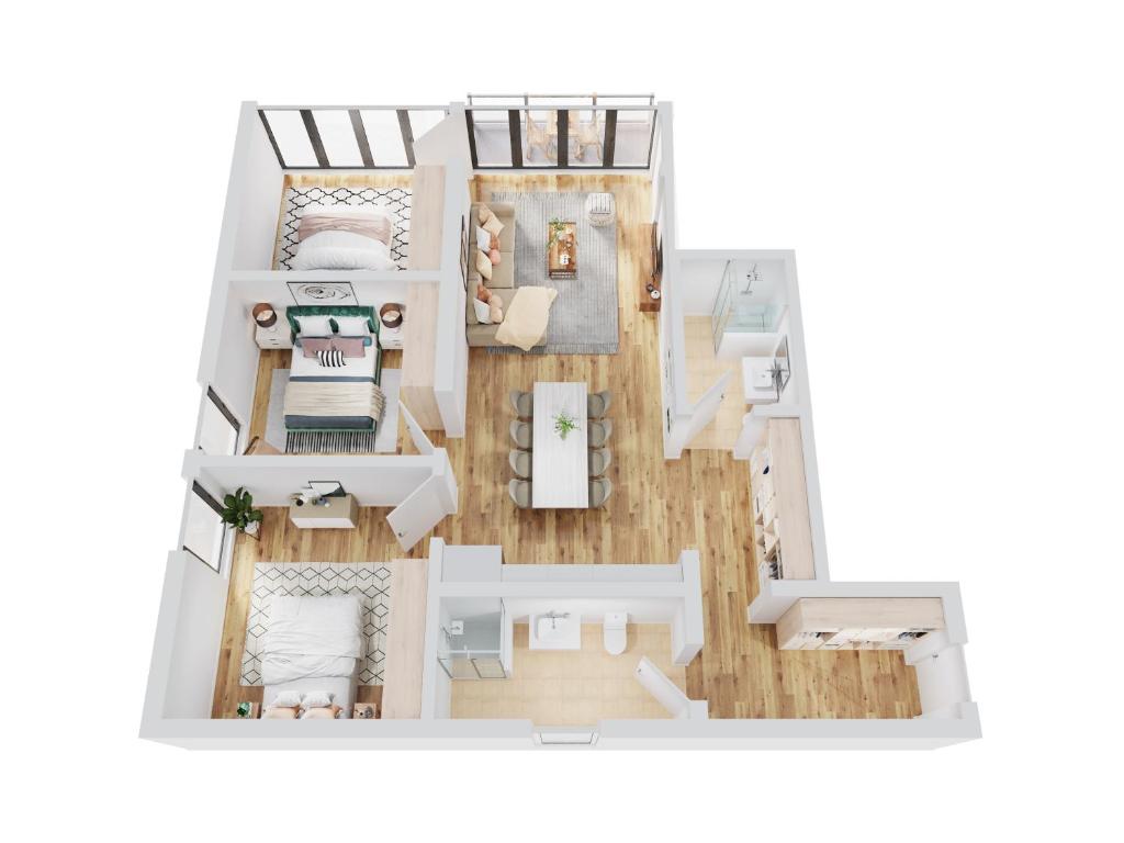 Půdorys ubytování Smart Resorts Haus Brilliant Ferienwohnung 602