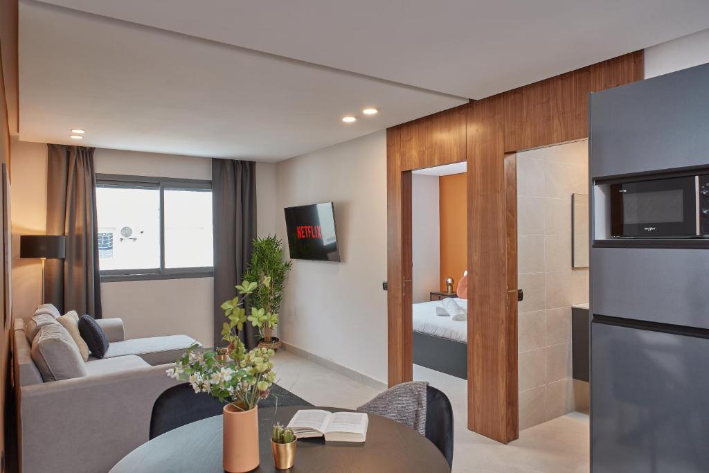 Kuchyň nebo kuchyňský kout v ubytování Stayhere Rabat - Agdal 3 - Prestige Residence