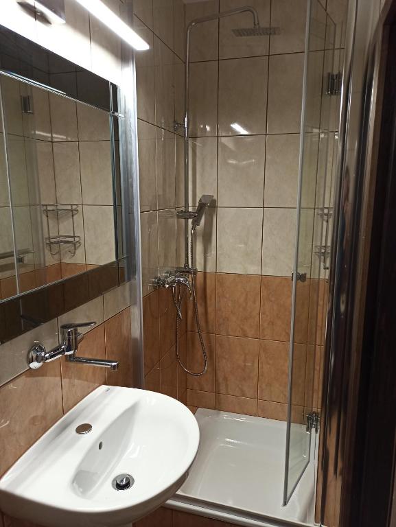 Kúpeľňa v ubytovaní Hawrań Bukowina