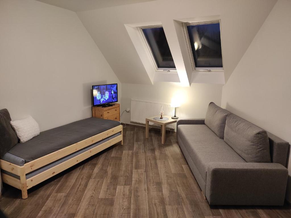 Posezení v ubytování Harrachov Apartment Rýdl