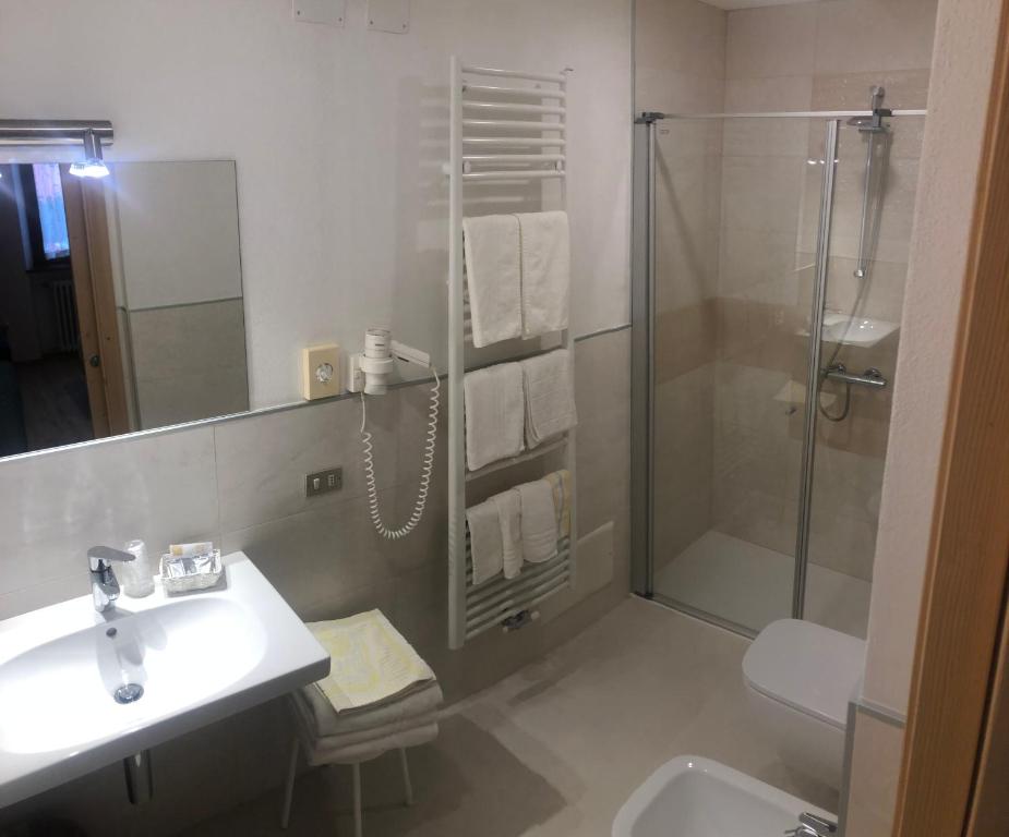Koupelna v ubytování Hotel Bertoldi