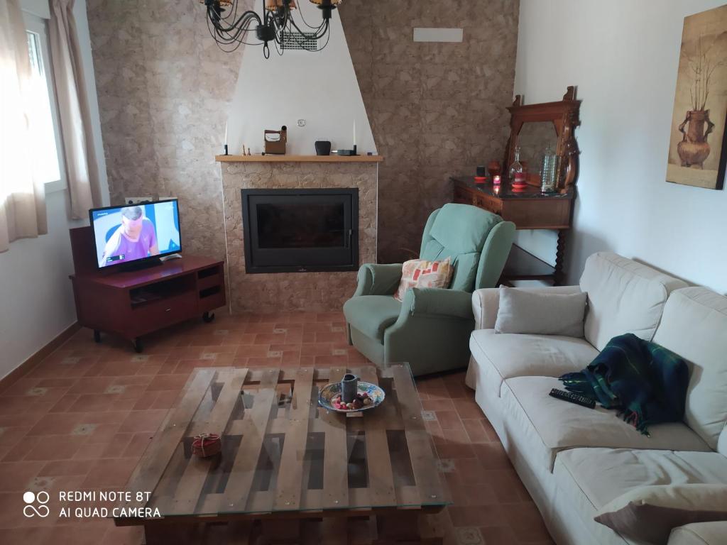 Posezení v ubytování Cortijo Oliveras Moratalla