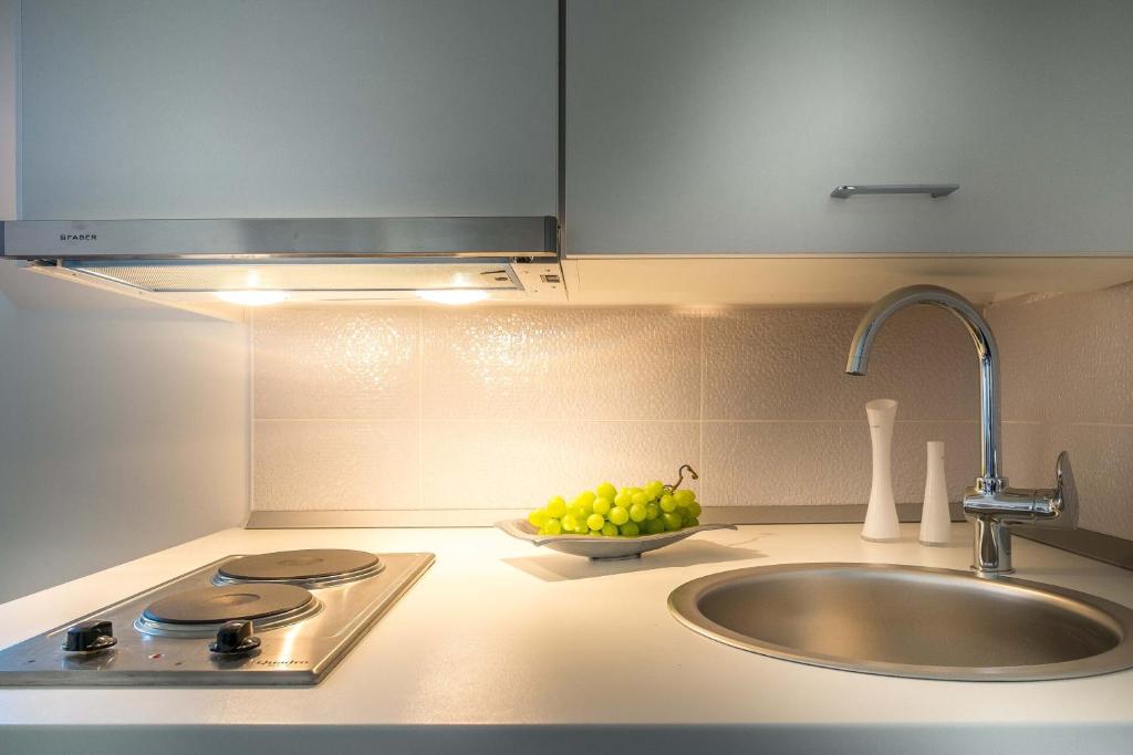 Kuchyň nebo kuchyňský kout v ubytování Split Oasis Studio Apartments