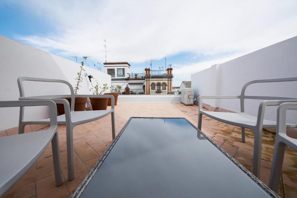 Balkón alebo terasa v ubytovaní Pop Art Feria luminoso dúplex con terraza privada