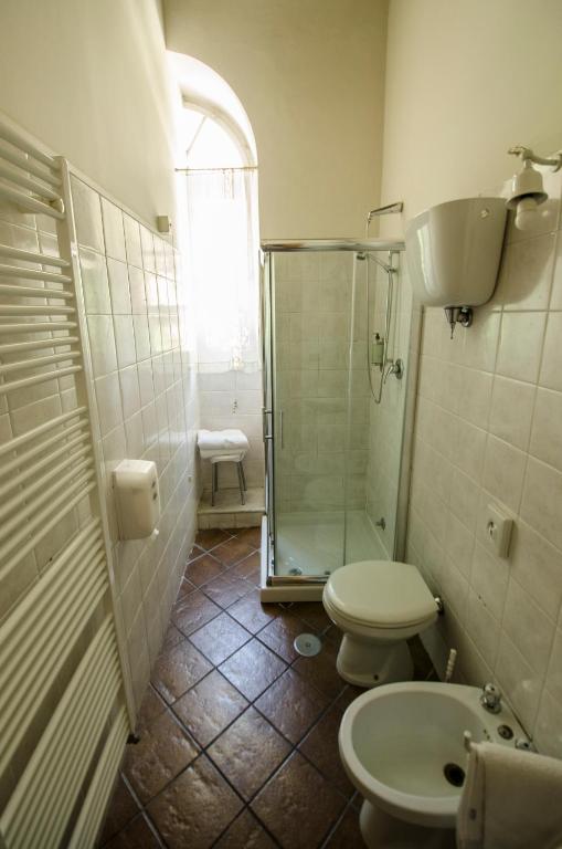 Koupelna v ubytování Hotel Iris