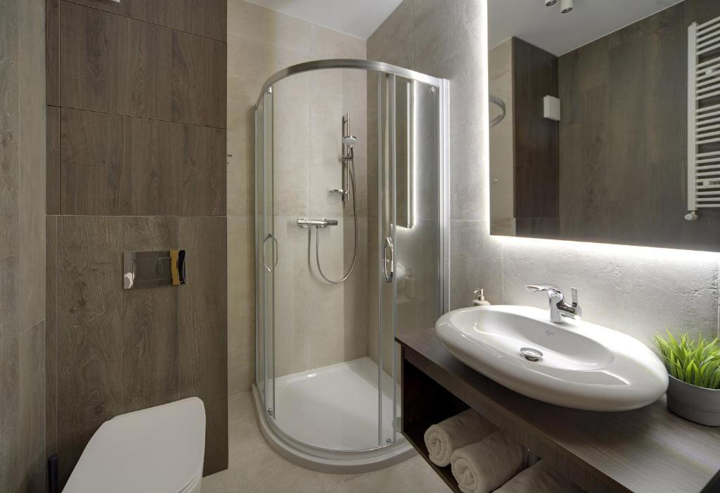 Kúpeľňa v ubytovaní Apartament Źródlana Ski 300M