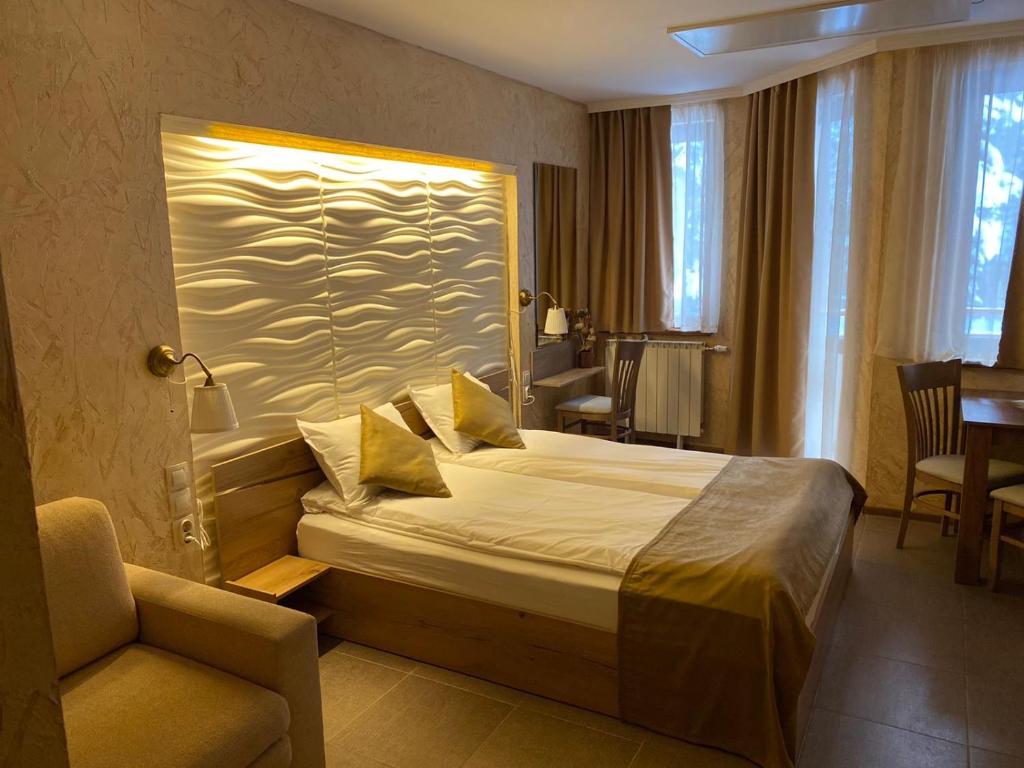 Postel nebo postele na pokoji v ubytování HQ apartments Villa Park
