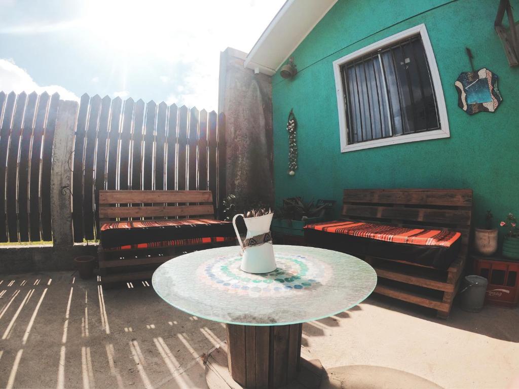 Posezení v ubytování Los Rukos Cabanas (Bungalows)