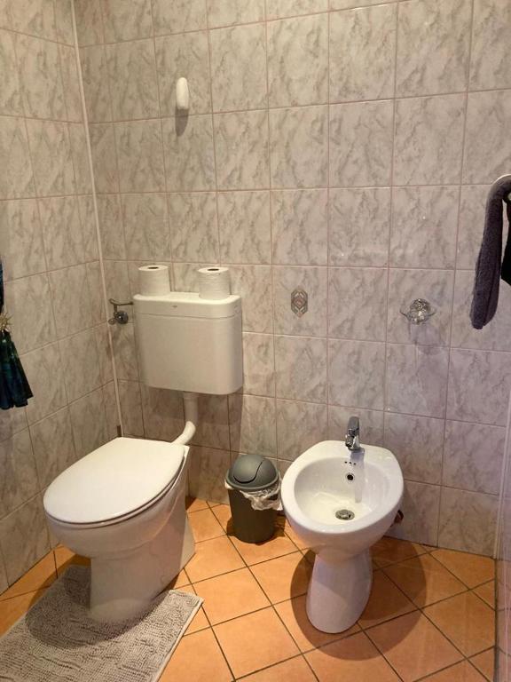 Koupelna v ubytování Haus Obernig