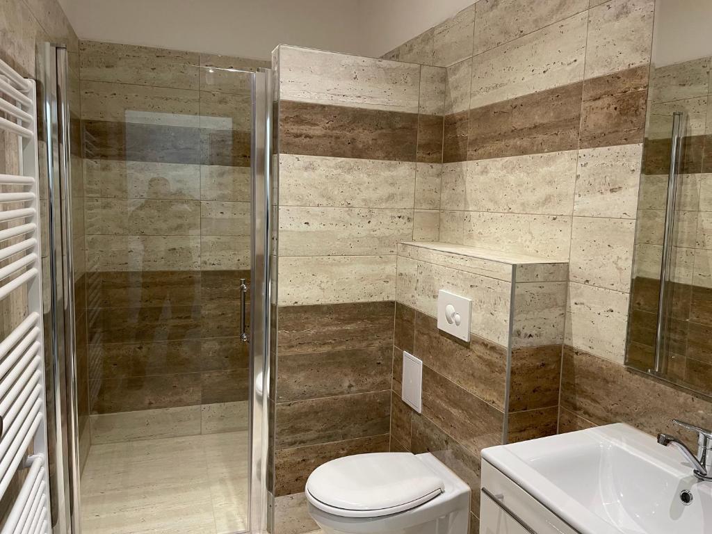 Koupelna v ubytování Apartmant T&T