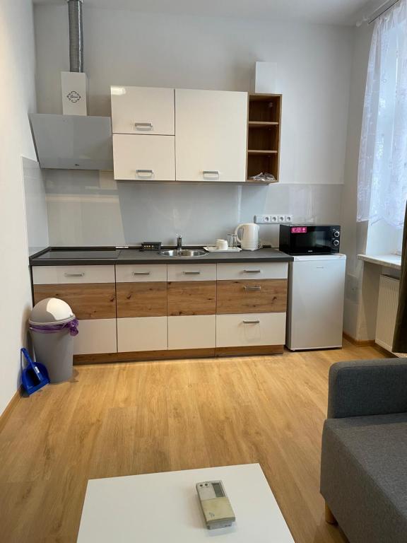 Kuchyň nebo kuchyňský kout v ubytování Apartmant T&T