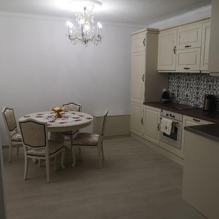 Kuchyň nebo kuchyňský kout v ubytování Ikonomov House