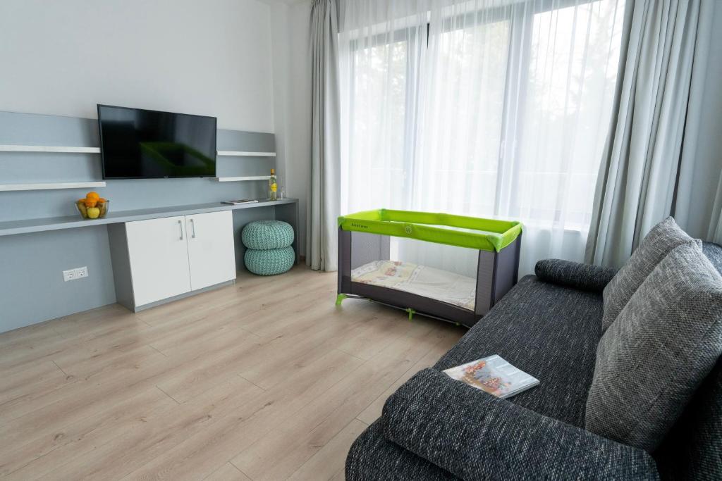 Televízia a/alebo spoločenská miestnosť v ubytovaní Zamárdi TOK