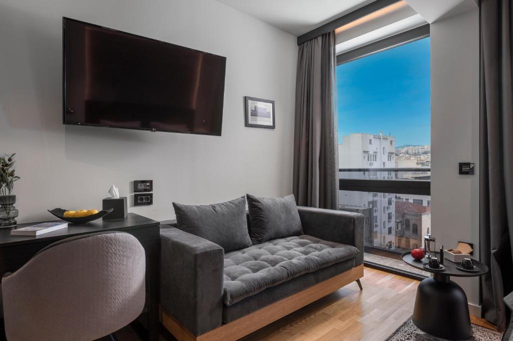Posezení v ubytování No 15 Ermou Hotel