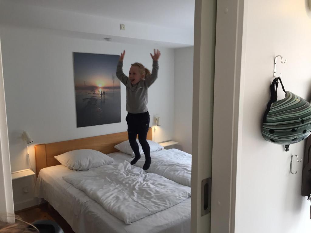 Postel nebo postele na pokoji v ubytování Ribe Byferie Resort