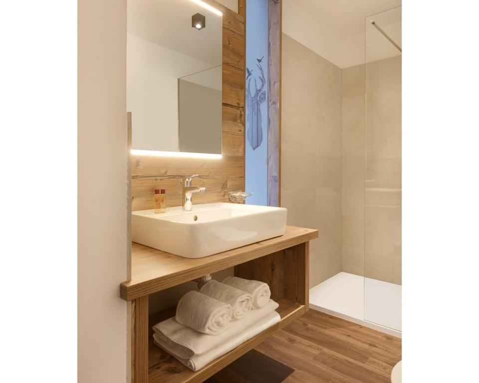 Koupelna v ubytování Hotel Al Cervo