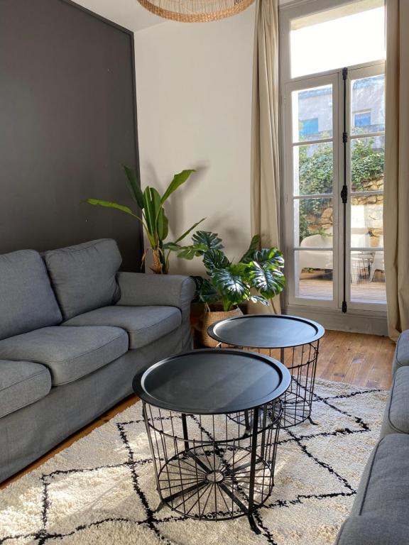 Posezení v ubytování Maison rue Trivalle